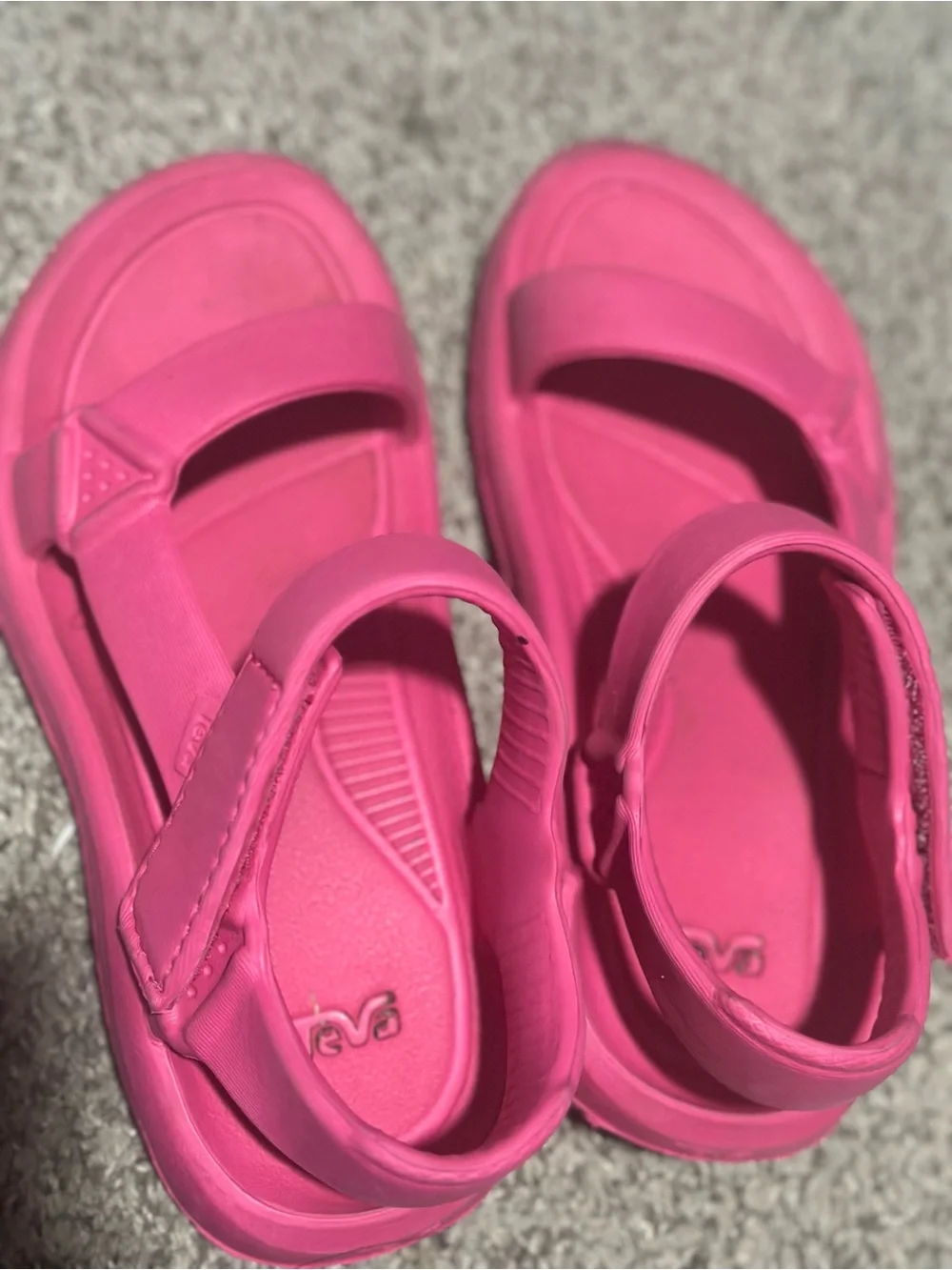 Teva Kids Hot Pink Hook-and-Loop Sandals